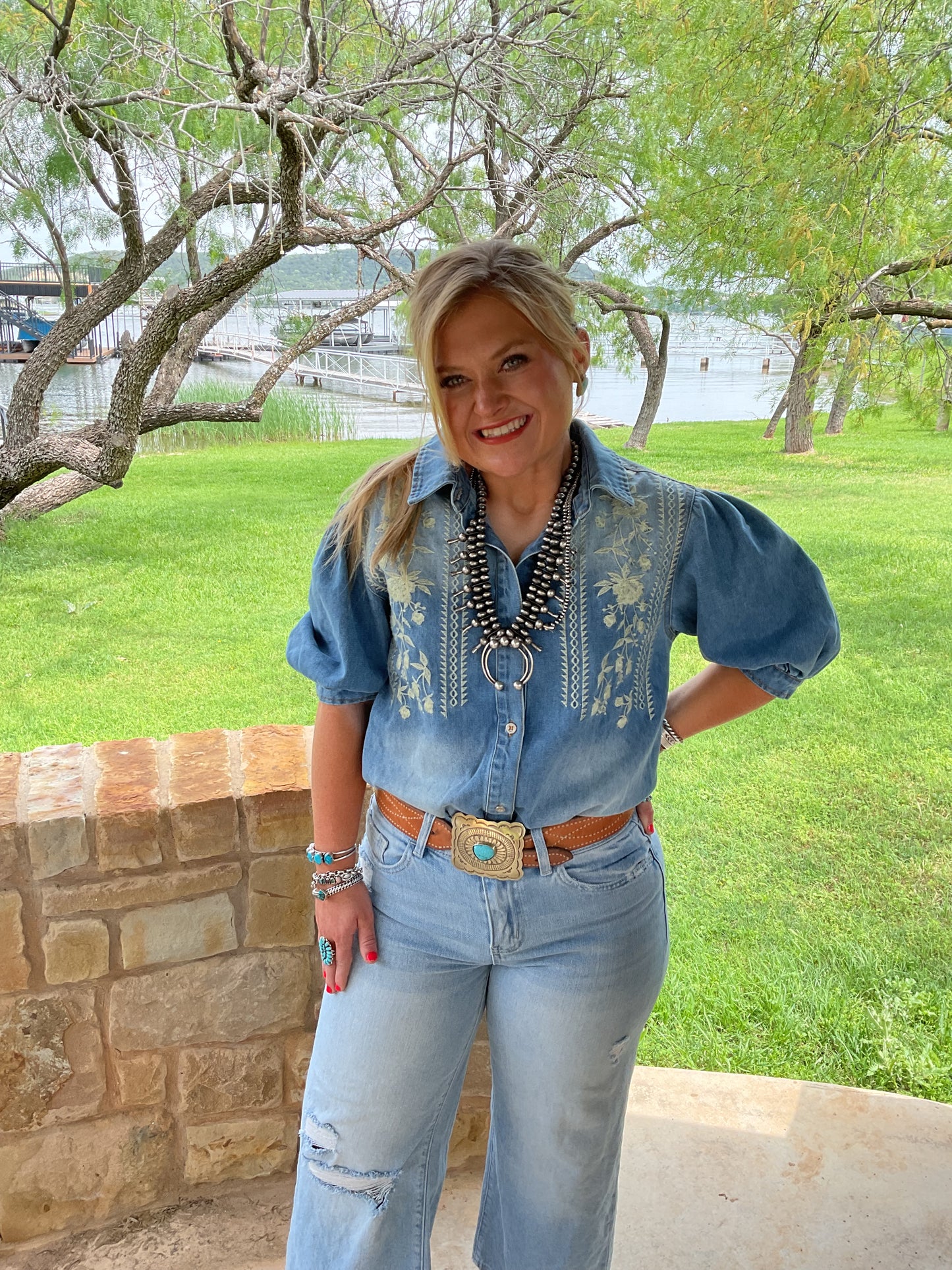 Jaylee Denim Bodysuit