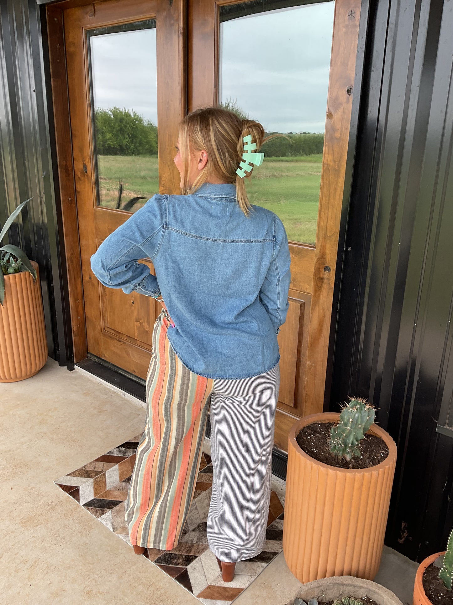 Sammie Denim Snap Top