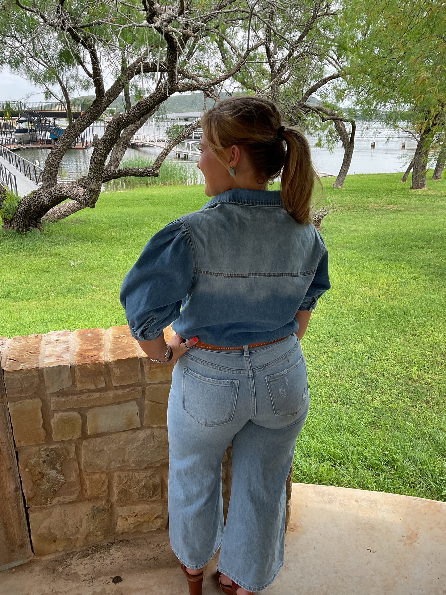 Jaylee Denim Bodysuit