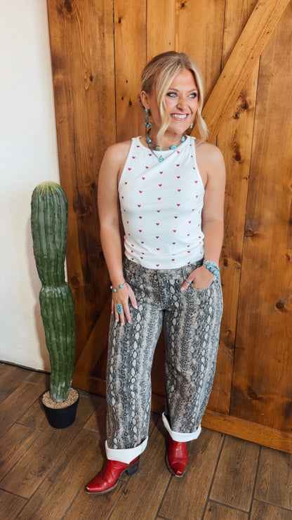 Snake skin pants