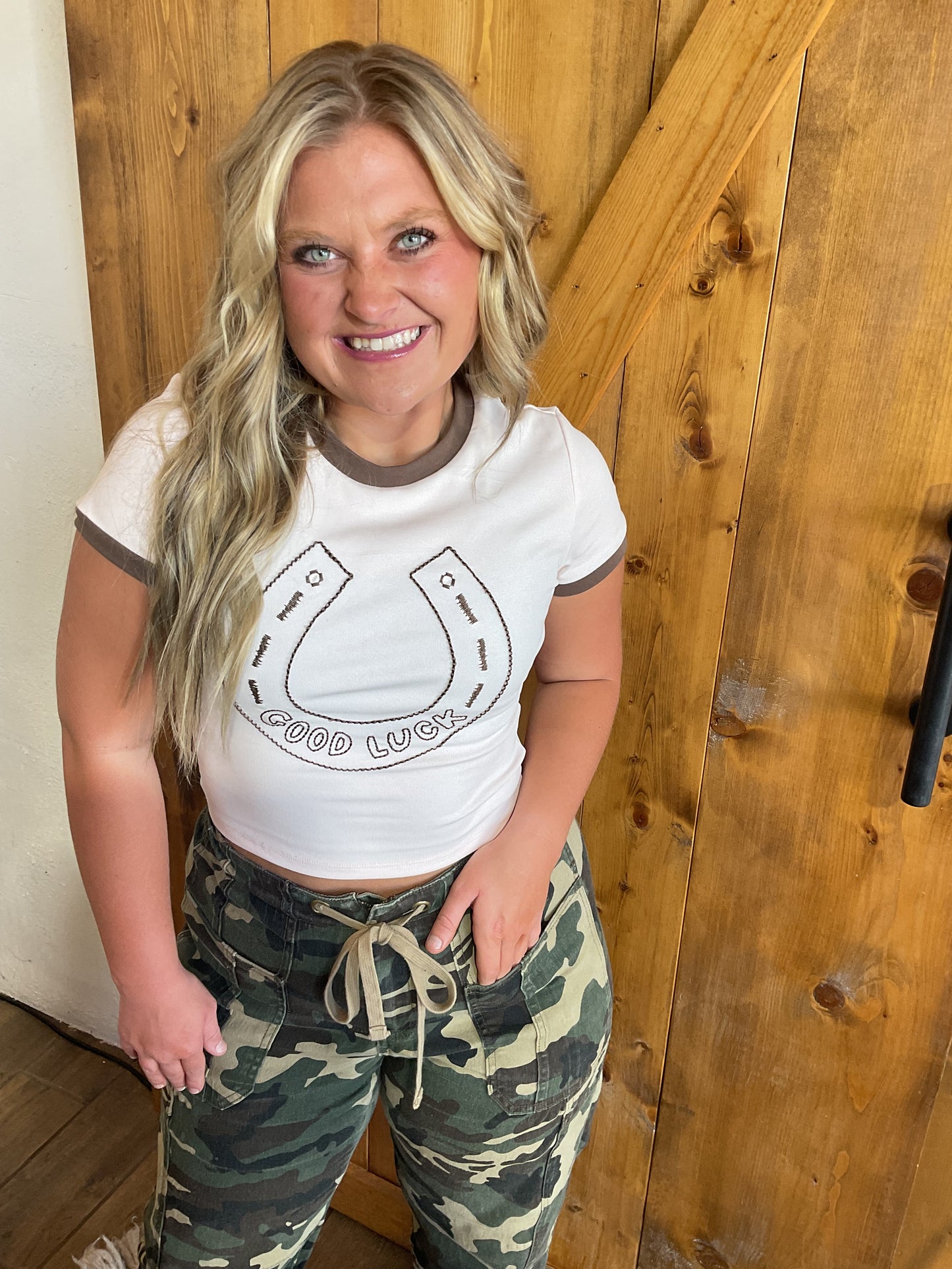 Pink Good Luck Baby-tee