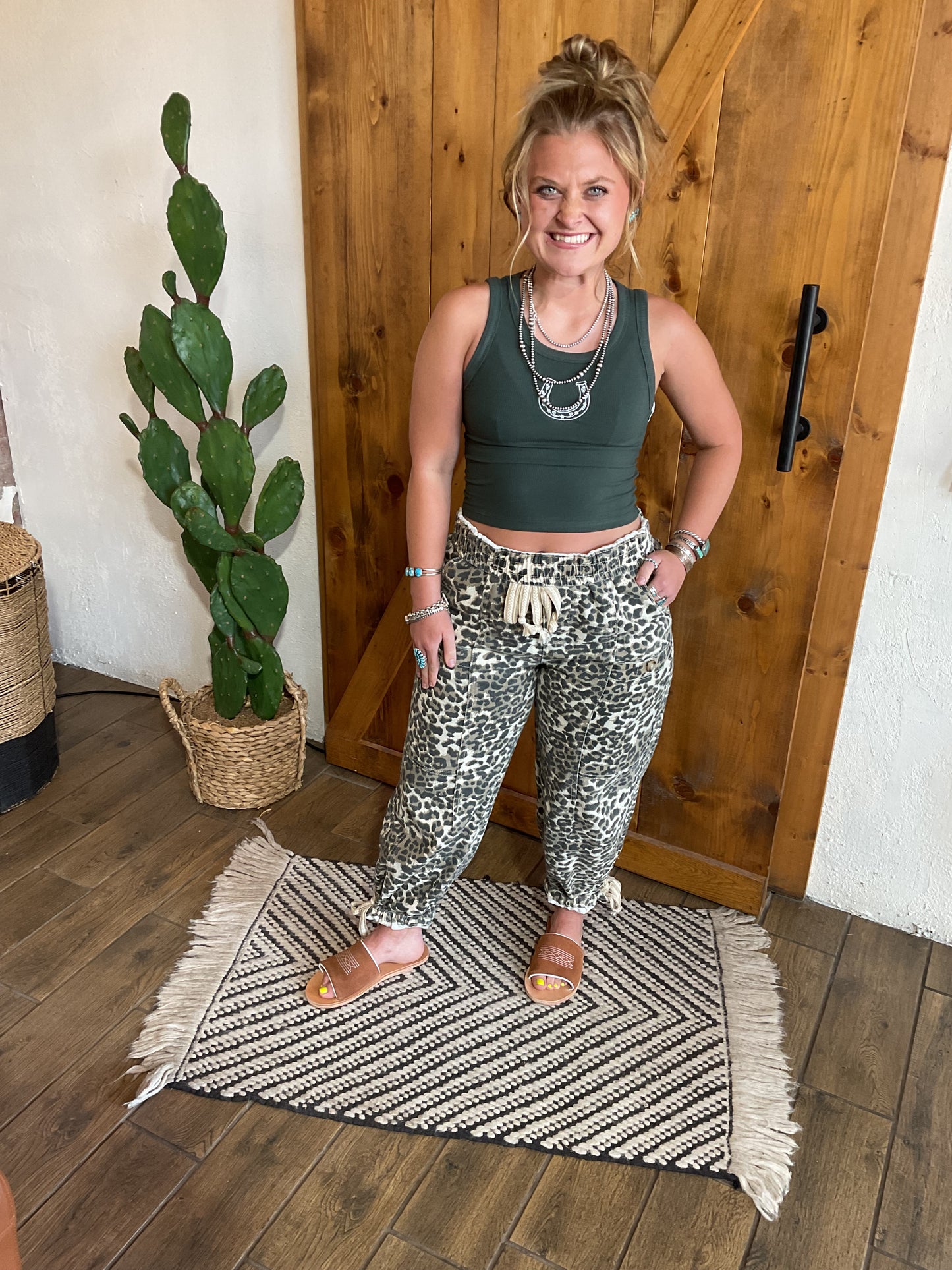 Leopard Cargo Pant