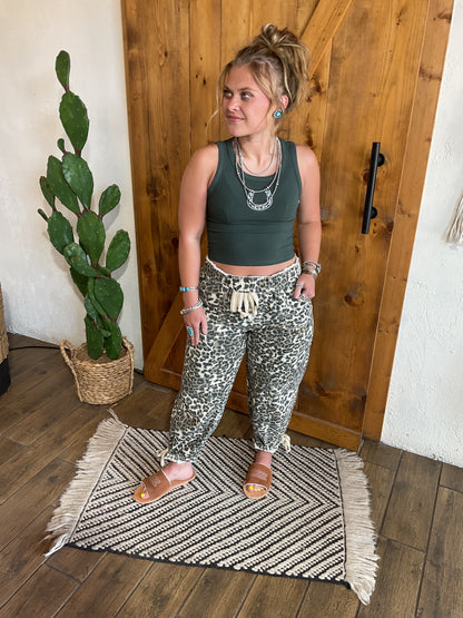 Leopard Cargo Pant