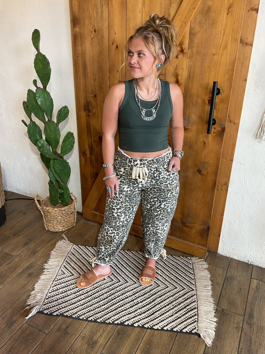 Leopard Cargo Pant