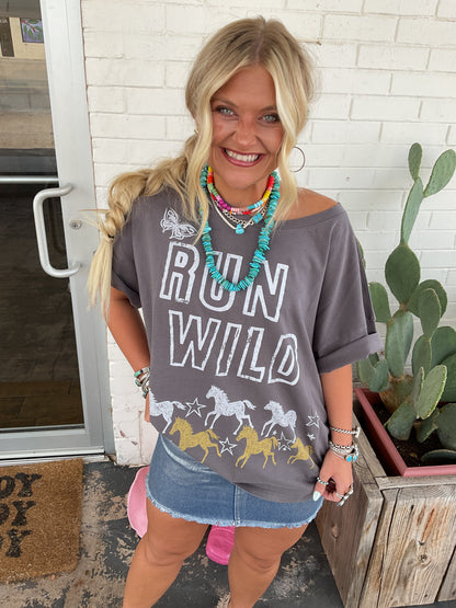 Run wild tee