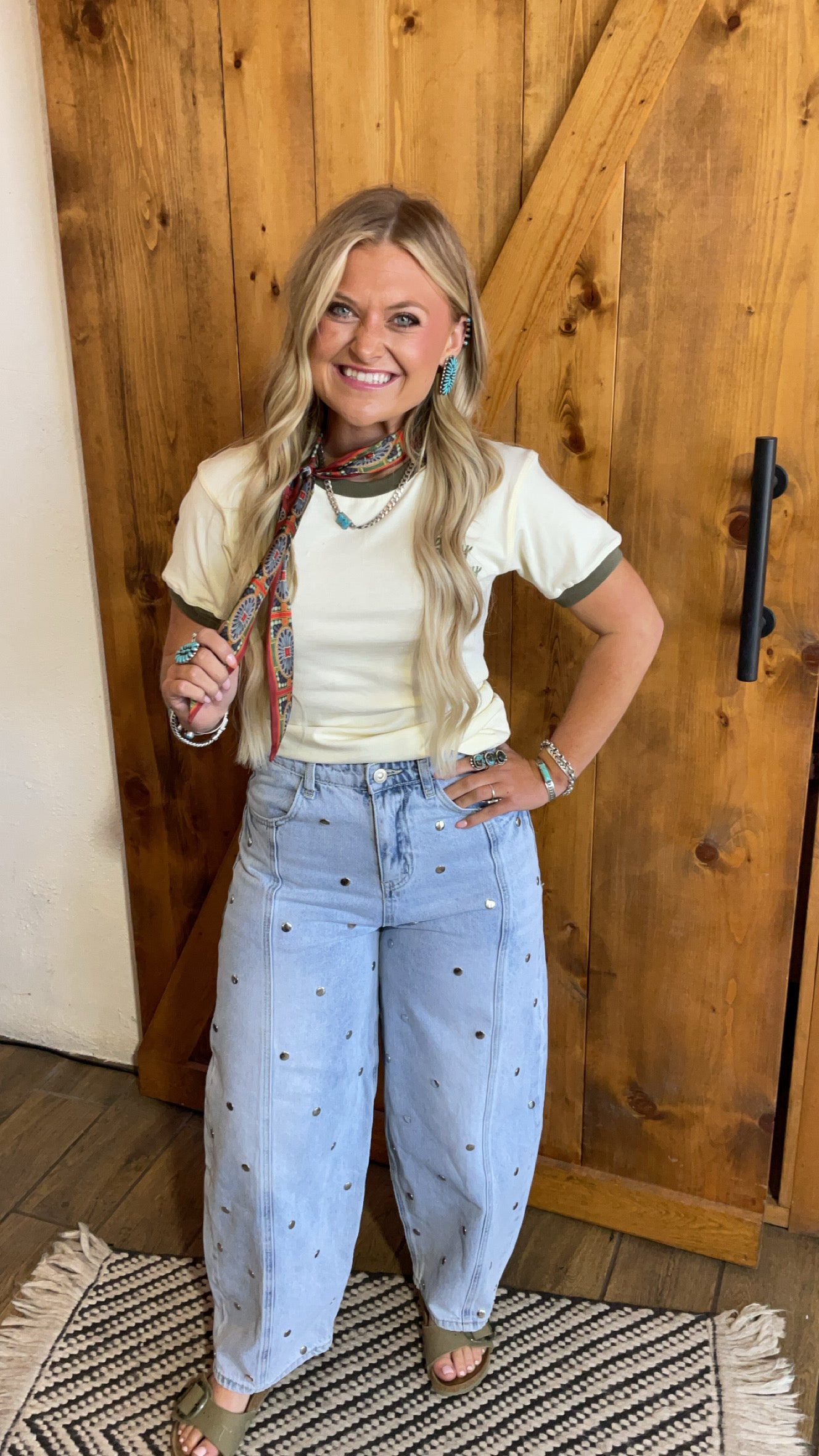 Olive howdy honey tee