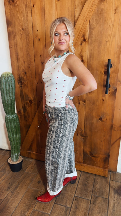 Snake skin pants
