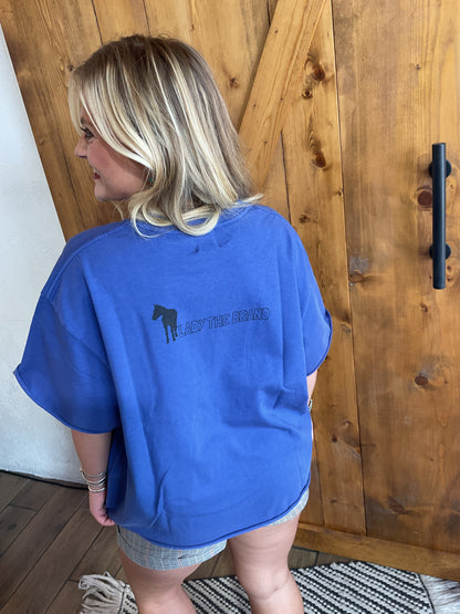 Hold your horses little lady cobalt blue