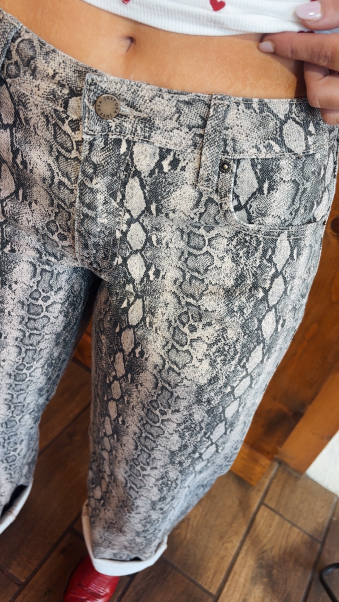 Snake skin pants