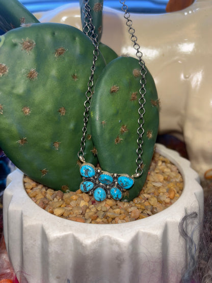 Jessi Turquoise Cluster Necklace
