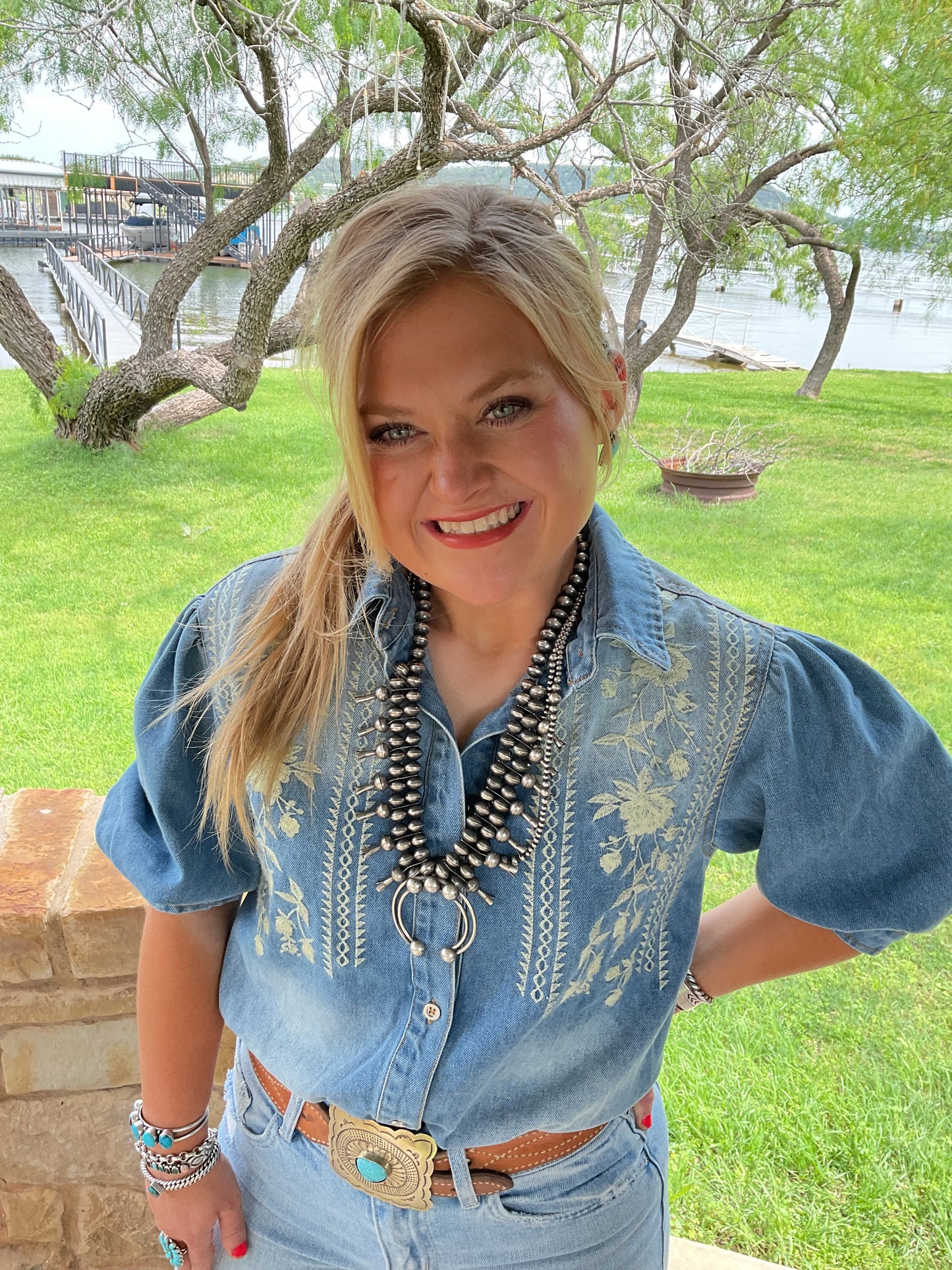 Jaylee Denim Bodysuit